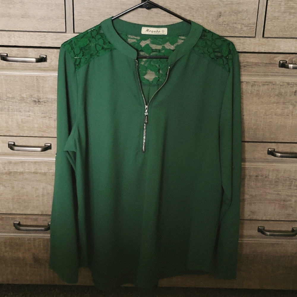 Green blouse